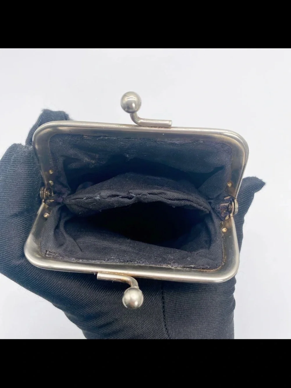 Dior Black and Beige Monogram Kiss-Lock Cosmetic Pouch